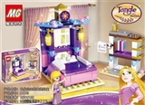 OBL728225 - 197 PCS of long hair princess bedroom princess castle building blocks