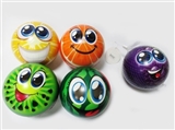OBL729361 - Mesh bag single grain PU ball 15 cm fruit expression