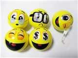 OBL729366 - Mesh bag single grain PU ball 12 cm yellow expression