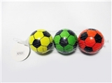 OBL729389 - Mesh bag 3 football PU ball colors blend in the grain of 7.6 CM