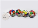 OBL729411 - Mesh bag 4 grain of 6.3 CM 7 colour football PU ball