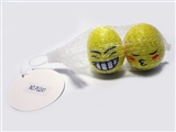 OBL729420 - Mesh bag 6.5 2 CM PU ball "daruma" yellow expression