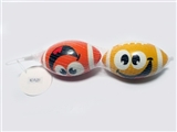 OBL729430 - Mesh bag 2 grain of 13 cm smiling face PU football
