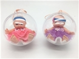OBL730339 - Environmental protection PVC ball eggs 12 cm evade glue 3 d dress really eyes doll with a quilt