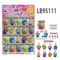 OBL732044 - 3 inch stars lock doll eight single figures 1 key plastic bags, 20 only one big board (1) 3 inch dol
