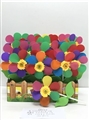 OBL732305 - 100 only 1 color box 15.5 wide solid color PP windmills and leaves