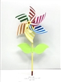 OBL732350 - Assembled 30 cm wide striped volume windmills and leaves
