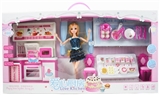 OBL732752 - With the light music love kitchen barbie