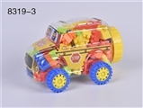 OBL733668 - Mini bus produced blocks multi-color combination weighing 90 grams (about 80 PCS)
