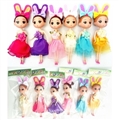 OBL733836 - 7 inch solid confused baby rabbit ear