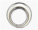 OBL734079 - 65 plus 55 and 45 cm wide leather hula hoop 1 set
