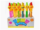 OBL734703 - 29 cm long paragraph 4 whistle face smiling face bubbles stick