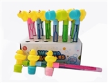 OBL734717 - 27 cm long yellow duck hammer bubbles stick