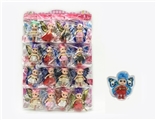 OBL734895 - 2 inch solid body clown butterfly fairy doll 16 bag strap