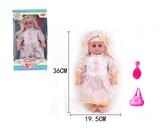 OBL738536 - 16 inch doll 4 sound IC live eye bags, comb