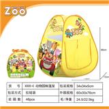 OBL739914 - Tent house cartoon animals