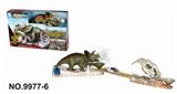 OBL740296 - 三角龙扭身带喷雾灯光恐龙IC弹射轨道
