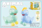 OBL743140 - Electric music cartoon dinosaur