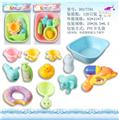 OBL744013 - Quadrate tub water gun shower gel bottles duck doughnuts