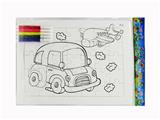 OBL744198 - Jigsaw puzzle drawing board with color pen