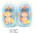 OBL745350 - 6.5寸搪胶男女尿娃配浴池配鸭子