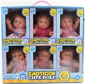 OBL745382 - 10寸搪胶女表情娃展示盒6只装