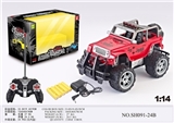 OBL745725 - 1:14四通灯光手动开门越野遥控车(包电)
