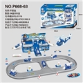 OBL746725 - 益智轨道合体飞机警察停车场