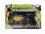 OBL747043 - Solid color flint gun with handcuffs