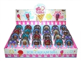 OBL750050 - 冰淇淋装（带香味） 搪胶可爱天使睡娃公仔带小奶瓶24PCS  6款6色混装