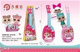 OBL750068 - 14 inch surprise doll guitar (2 mixed) plastic wire