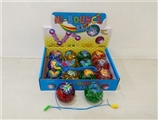OBL751222 - 12 only 6.5 CM gold ribbon butterflies flash crystal ball (with ropes)