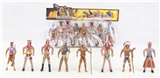 OBL752507 - 4 indians plus 4 western cowboys