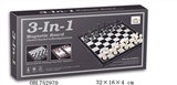 OBL752970 - 3 in 1 magnetic backgammon chess/chess