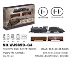 OBL753522 - 合金冒烟灯光音乐模型火车