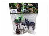 OBL759161 - Farm animals plus guardrail and coconut trees