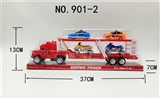 OBL759879 - Inertial fire drag head car (with light. Music) dragged two sand car. Two police cars (bag)