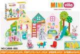OBL761106 - Mini rabbit villa with 2 rabbits