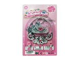 OBL761157 - 皇冠饰品套装(粉红色钻)