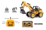 OBL762054 - 2.4G 五通道遥控轮式液压挖掘仿真工程车 1：32