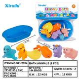 OBL764507 - 环保哨子动物六只装配椭圆形浴盆