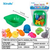 OBL764513 - 环保哨子动物八只装配方形浴盆