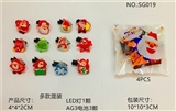 OBL765604 - 圣诞款.LED小发夹(4只1袋)