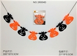 OBL765647 - All saints pumpkin cloth hanging flags