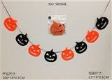 OBL765648 - All saints small pumpkin cloth hanging flags
