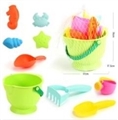 OBL765717 - 软胶花盆沙滩桶9件套