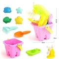 OBL765725 - 软胶城堡沙滩桶9件套