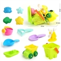 OBL765727 - 软胶城堡沙滩桶12件套