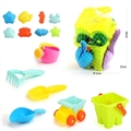 OBL765728 - 软胶城堡沙滩桶14件套