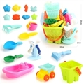 OBL765729 - 软胶城堡沙滩桶18件套